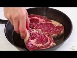 Add about 1 tablespoon water to the bottom of the air fryer pan to prevent it from smoking during the cooking process. The Best Oven Broiled Ribeye Steaks With Mushrooms Recipe Sweet Cs Designs