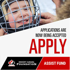 Need an assist? The Hockey Canada Foundation Assist Fund is now accepting  applications for the 2024-25 season. Eligible Canadian families can receive  up to $500 for registration fees. ​ APPLY NOW! HockeyCanadaFoundation.ca