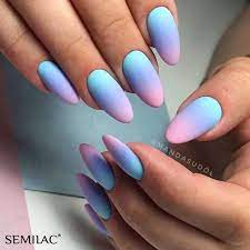 Ombre Nails Blue And Purple Nail And Manicure Trends Pink nails or always beautiful but these pink nails are simple but look so elegant and clean.