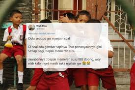Kocaknya lagi jika kejujuran dan kepolosan anak sd sampai terbawa ketika mengisi soal ujian. 12 Jawaban Ngawur Anak Sd Saat Ujian Yang Bikin Ngakak Sekaligus Migrain Adik Siapa Nih