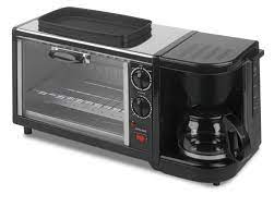 Toaster oven coffee maker combo. Amazon Com Kalorik Breakfast Set 3 In 1 Coffee Maker Oven Griddle Stainless Black Kitchen Dining