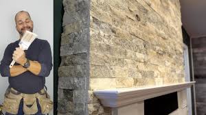 Lay out all stones, separating corners from flat pieces. Diy How To Install Stone On Your Fireplace Easily Youtube