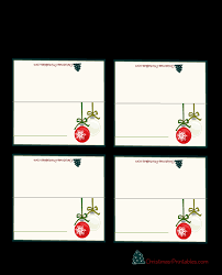 How to make a popup christmas tree card. Free Printable Christmas Place Cards