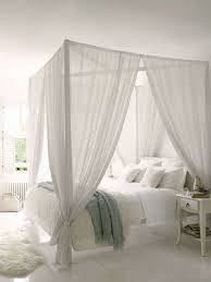 Blue And White White Bedroom With A Touch Of Blue White Bed Canopy White Rooms Canopy Bedroom