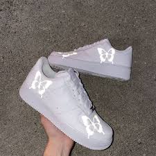 Reflective Butterfly Af1 Custom The Custom Movement In 2020 Nike Air Shoes Custom Nike Shoes Af1