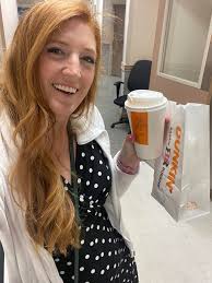 There's a “cooldown” coming by Wednesday so I figured it's time for a  pumpkin spice latte and pumpkin doughnut 🎃