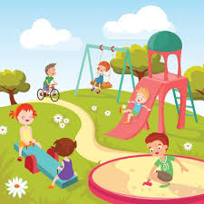 Group of happy children running in. Child Playing Outside Clipart Novocom Top