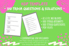 Really, who had better ice breaker questions. 100 Mixed Trivia Questions With Answers Grafico Por Tomboy Designs Creative Fabrica