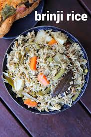 Brinji Rice Recipe Vegetable Brinji Veg Brinji Brinji Sadam Recipe Indian Rice Recipes Breakfast Recipes Indian Indian Food Recipes Vegetarian