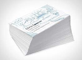 You can save your designs for free on our site, which allows you to make business cards for many employees of your company to print and order any time. Create A Fun Print Ready Doodled Business Card Design