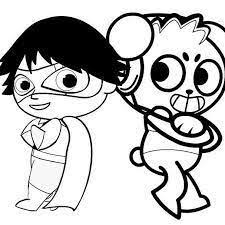 Ryan's world cartoon coloring pages. Panda Combo Panda Colouring Pictures