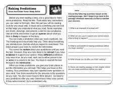 Making Predictions 3rd Grade Reading Comprehension Worksheet Reading Comprehension Worksheets 3rd Grade Reading Comprehension Worksheets Scientific Method
