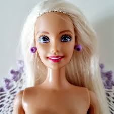 Vintage Barbie 00s Purple Earrings Nude Doll Unidentified