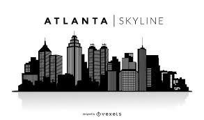 Atlanta Skyline Art Black And White Atlanta Silhouette Skyline Atlanta Skyline Silhouette Atlanta Skyline Skyline Silhouette