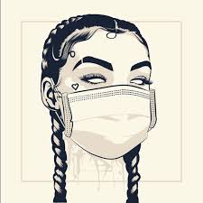 Idrawbhadly On Instagram Art Itslovelyava Art Bhadart Cartoon Drip Drippy Drippyneck Facemask Facemaskart Art Drip Art Cartoon Girl Images