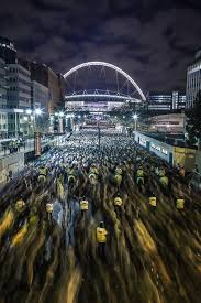 At its highest point, the arch is 133 meters high and it is made of 504 steel tubes and 41 steel rings. Itap Of 80 000 People Leaving The Wembley Stadium Wembley Wembley Stadium Pictures