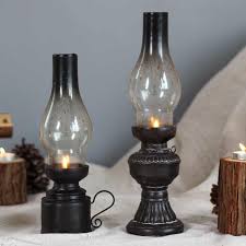 The older companies made designs that catch the light and hold from one to several candles. Creative Resin Crafts Nostalgic Kerosene Lamp Candle Holder Decoration Vintage Glass Cover Lantern Candlesticks Home Decor Gifts Candle Holders Aliexpress