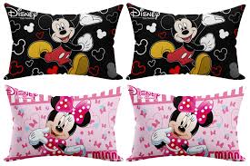 Hiiii its nicole and hannah, two girls who sing!. Kuber Industries Disney Minnie Mickey Print Silk Special Long Crush Pillow Cover Set Of 4 Black