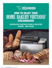 If making on anmother model you may need to adjust amounts. Zojirushi Home Bakery Virtuoso Bb Pac20 Manuals Manualslib