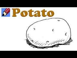 How To Draw A Potato Real Easy Spoken Tutorial Youtube Potato Drawing Sketch Inspiration Easy Drawings