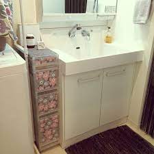 バス トイレ マリメッコ 収納 無印良品 収納 洗面所 収納 などのインテリア実例 2015 07 07 21 48 44 roomclip ルームクリップ トイレ 収納 アイデア 収納 アイデア 洗面所 収納