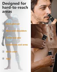 Amazon.com: RAXMETRY Electric Body Hair Trimmer for Men- Manscape 3 in 1  Pubic Hair Groomer Trimmer,IPX7 Waterproof Wet/Dry Replaceable Ceramic  Blade,Type-C Rechargeable Dock & Nose/Ear Head : Beauty & Personal Care