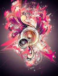 Abstract Vector Shiny Background With Speaker And Design Elements Royalty Free Vector Illustration Design Elements Free Vector Illustration Fractal Art