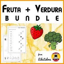 Fruits And Vegetables In Spanish Bundle Fruta Y Verdura Spanish Activities How To Teach Kids Learning Spanish