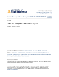 LG MS 037 Penny Rich Collection Finding Aid