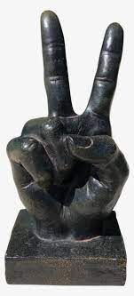 Pngkit selects 37 hd peace sign hand png images for free download. 1980s Realism Resin Human Hand Peace Sign Sculpture Sculpture Transparent Png 1308x2872 Free Download On Nicepng