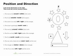 Position And Direction Worksheet Education Com
