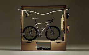 ledライトバー搭載自転車ディスプレイシェルフ 自転車ラック 自転車 インテリア 自転車