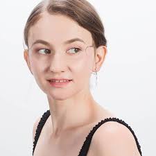 Cercei lungi din Argint cu cristale Zirconiu, placati cu Rodiu, Camille  Silver