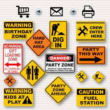 Construction Birthday Party Signs Party Signs Construction Etsy Construction Birthday Construction Theme Party Construction Birthday Parties