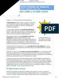 Su autoría corre a cargo de arduino pavón, manuel. Las Cuatro Verdades Nobles Y El Noble Camino Octuple Centro Budista De Valencia Pdf Cuatro Nobles Verdades Noble Octuple Sendero