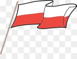 Gemalt flagge polen hand gezeichneten stil flagge polens. Red Tree