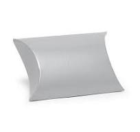 2-3/4 X 1 X 2-3/4 SILVER EMBOSS LINEN PILLOW BOX