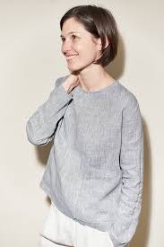 Cara Linen Blouse With Oversized Patch Pockets Tutorial Linen Blouse Pattern Linen Blouse Blouse Pattern Sewing