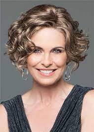 Women S Face Framing Side Part Short Curly Hairstyles Synthetic Hair Wigs Rose Capless Wigs 14inch Curly Hair Styles Short Hair Styles Short Curly Hair