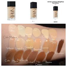 TheMakeaholics - <3 Nhận xét chung về kem nền Nars All Day Luminous  Weightless Foundation và giải đáp thắc mắc về chọn màu phù hợp <3 *Post này  không phải review cụ