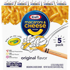 Welcome to the party, paprika, annatto, and turmeric. Kraft Macaroni Cheese Dinner Original Box 5 7 25 Oz Vons