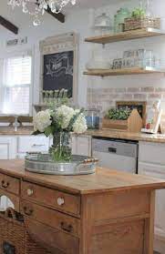 35 Exciting Farmhouse Kitchen Island Decor Ideas Kitchen Island Decor Vintage Farmhouse Kitchen Chic Kitchen