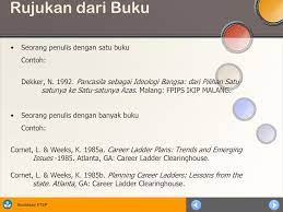 Maka dari itu, sebagai penulis kita tidak boleh asal mencantumkan tulisan orang lain ke karya kita. Cara Merujuk Dan Menulis Daftar Rujukan Daftar Pustaka Ppt Download