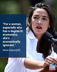 CAN'T CONTROL THE NARRATIVE': Rachel Campos-Duffy explains why  Representative Alexandria Ocasio-Cortez and the Democrats are panicking  over Trump, as more Americans see him as the "normal" choice to lead the  country over