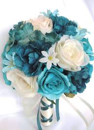 Save money and inspire your outdoor space with our selection of patio furniture & backyard decor at hayneedle, where you can buy online while you explore our room designs and curated looks for tips, ideas & inspiration to help you along the way. 17 Piece Wedding Bouquets Bridal Bouquet Set Wedding Silk Flowers Turquoise Teal Aqua Blue Cream Wedding Bouquet Package Rosesanddreams In 2020 Teal Wedding Flowers Wedding Bouquet Packages Bridal Bouquet Sets