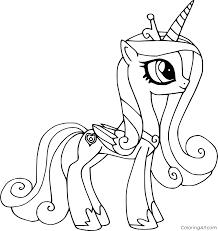 Princess celestia, a favorite mlp character. Princess Cadance Coloring Page Coloringall