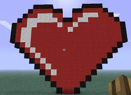 Minecraft Heart By Manwolfbearfish On Deviantart Minecraft Heart Minecraft Art Minecraft