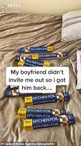 Woman Who Was Sick Of Falling Victim To Her Boyfriend S Tricks Covers His Entire Bedroom In Tinfoil Daily Mail Online