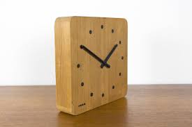 Vintage 80s Ikea Wooden Clock Wall Clock Sweden Minimalist Etsy Wooden Clock Clock Wall Clock