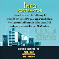 Check spelling or type a new query. Nak Tambah Kod Bidang Daftar Lesen Cidb Dan Mof Murah Facebook